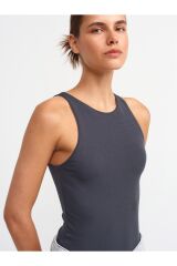 3694 Halter Yaka T-shirt-antrasit