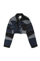 Kadın patch detaylı denim ceket
