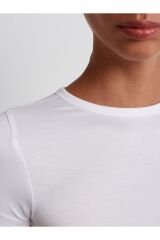 31104 Modal Crop Top-Beyaz