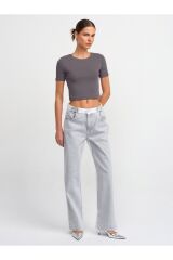 30124 Crop T-Shirt-FÜME