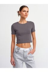 30124 Crop T-Shirt-FÜME