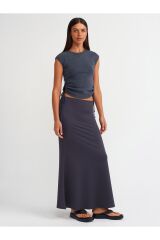 31018 Pencere Detaylı Fitilli Bluz-antrasit