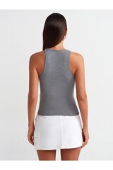 30997 Halter Yaka Top-Antrasit