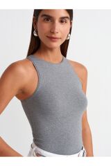 30997 Halter Yaka Top-Antrasit