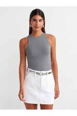 30997 Halter Yaka Top-Antrasit