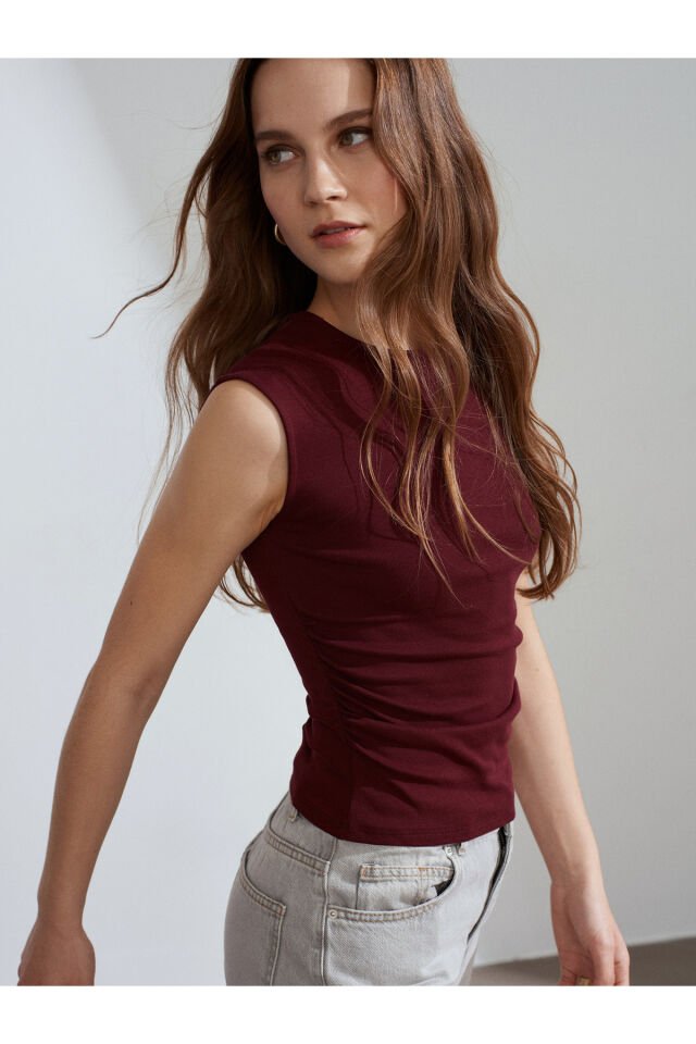 Büzgülü Basic T-Shirt