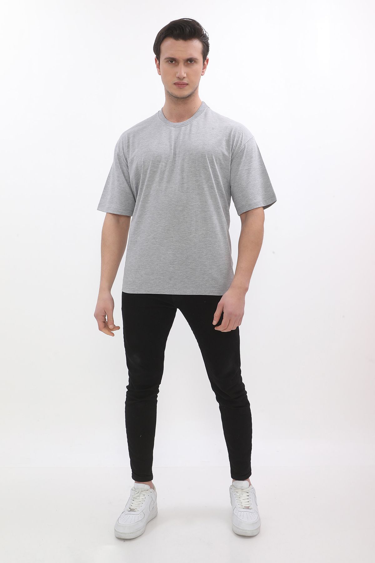Kısa Kollu Oversize Erkek T-shirt %100 Pamuk