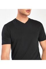 Erkek Ultrasoft V Yaka %95 Pamuklu Slim Fit Dar Kesim T-shirt