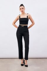 Aksesuar Detaylı Pantolon - Siyah