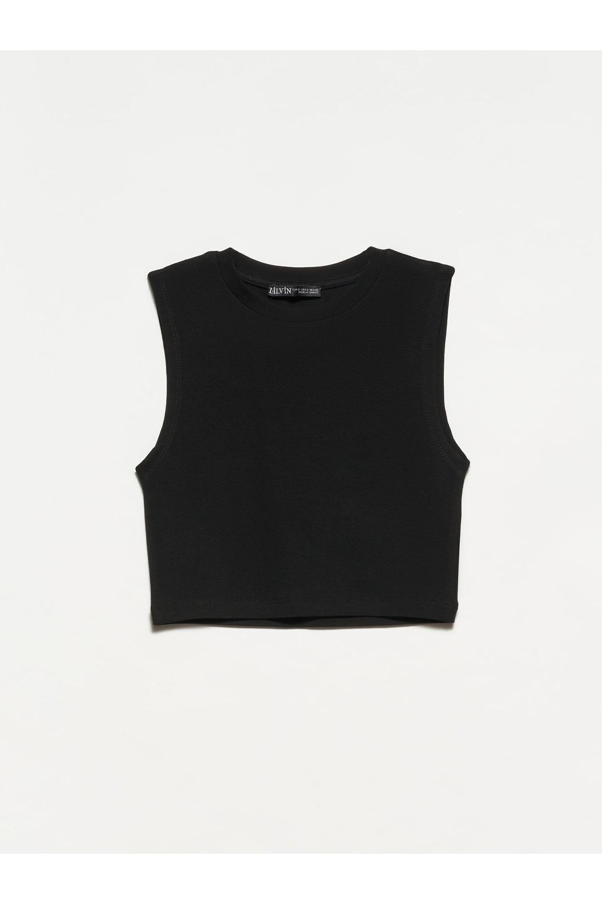 Kadın Top Crop Atlet Siyah 30125