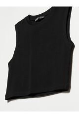 Kadın Top Crop Atlet Siyah 30125