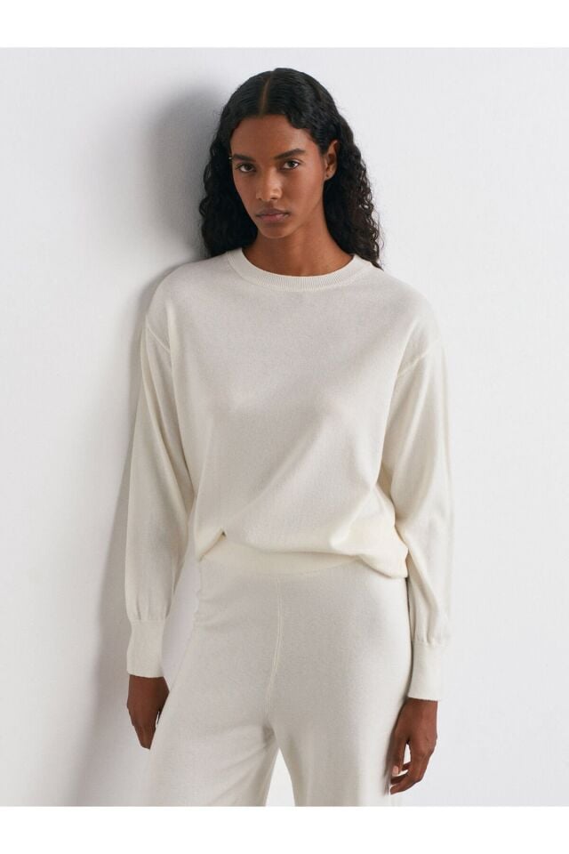 Bisiklet Yaka Basic Triko Kazak