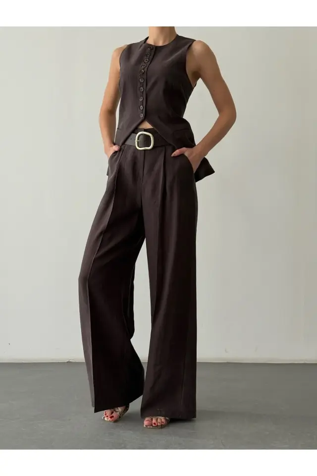 Kemerli Palazzo Pantolon