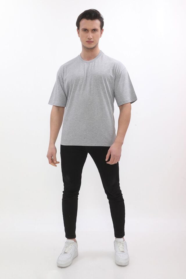 Kısa Kollu Oversize Erkek T-Shirt %100 Pamuk