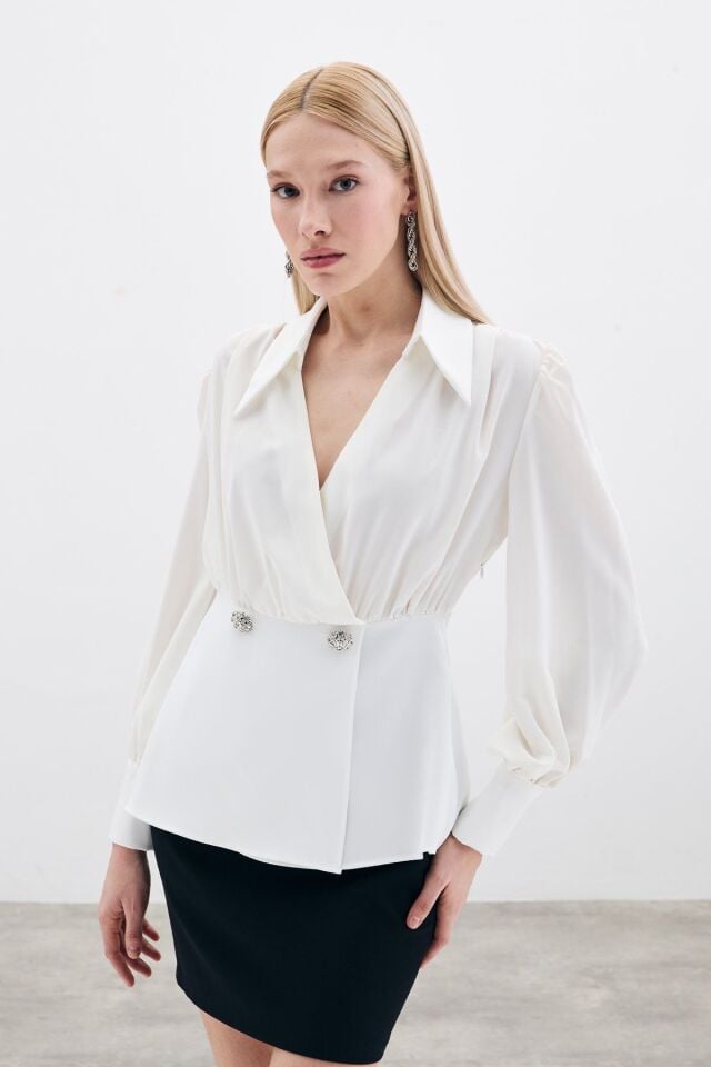 Gömlek Yakalı Bluz