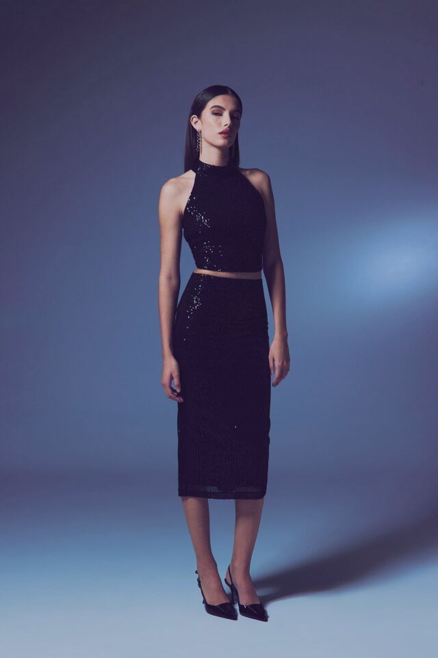 Payet Detaylı Kalem Etek