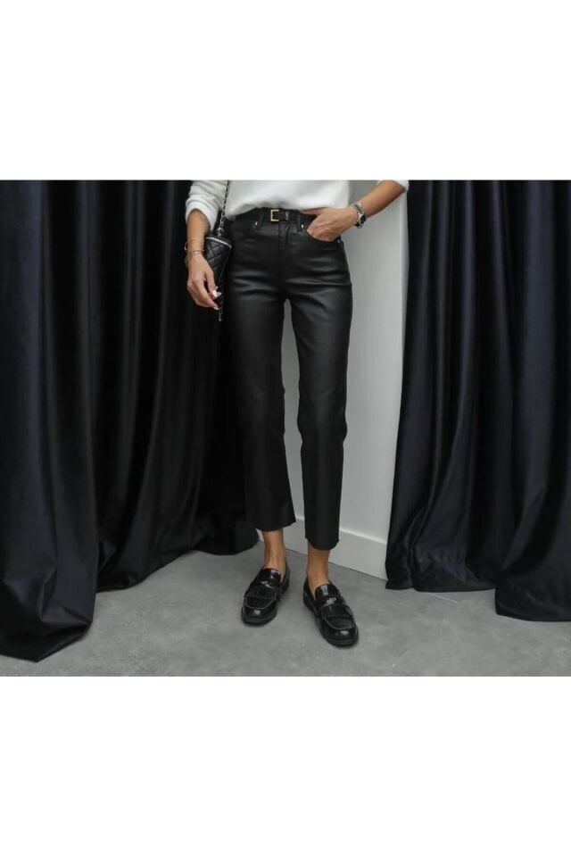 Siyah Mumlu Boy Fit Jean Pantolon