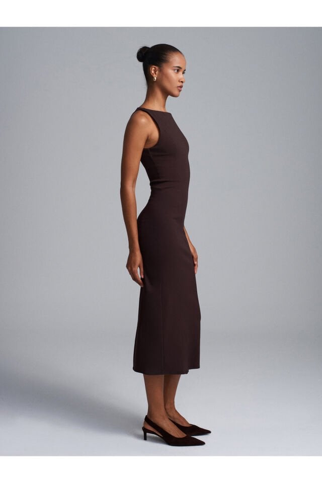 Extra Slim Fit Midi Elbise