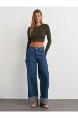 31236 Uzun Kollu Crop Haki