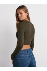 31236 Uzun Kollu Crop Haki